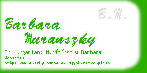 barbara muranszky business card